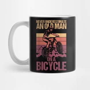 Never Underestimate An Old Guy With A Bicycle Mug